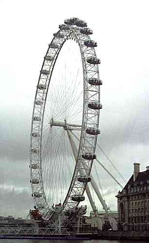 One of the newest sites in London is the London Eye, an enormous ferris 